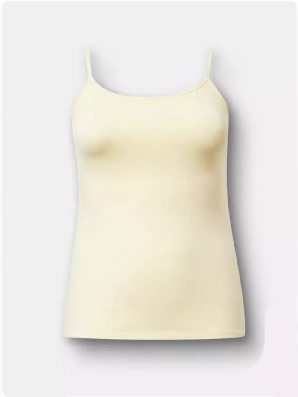 Torrid Foxy Cami Size 0 Pastel Yellow Cotton Stretch Tank NWT